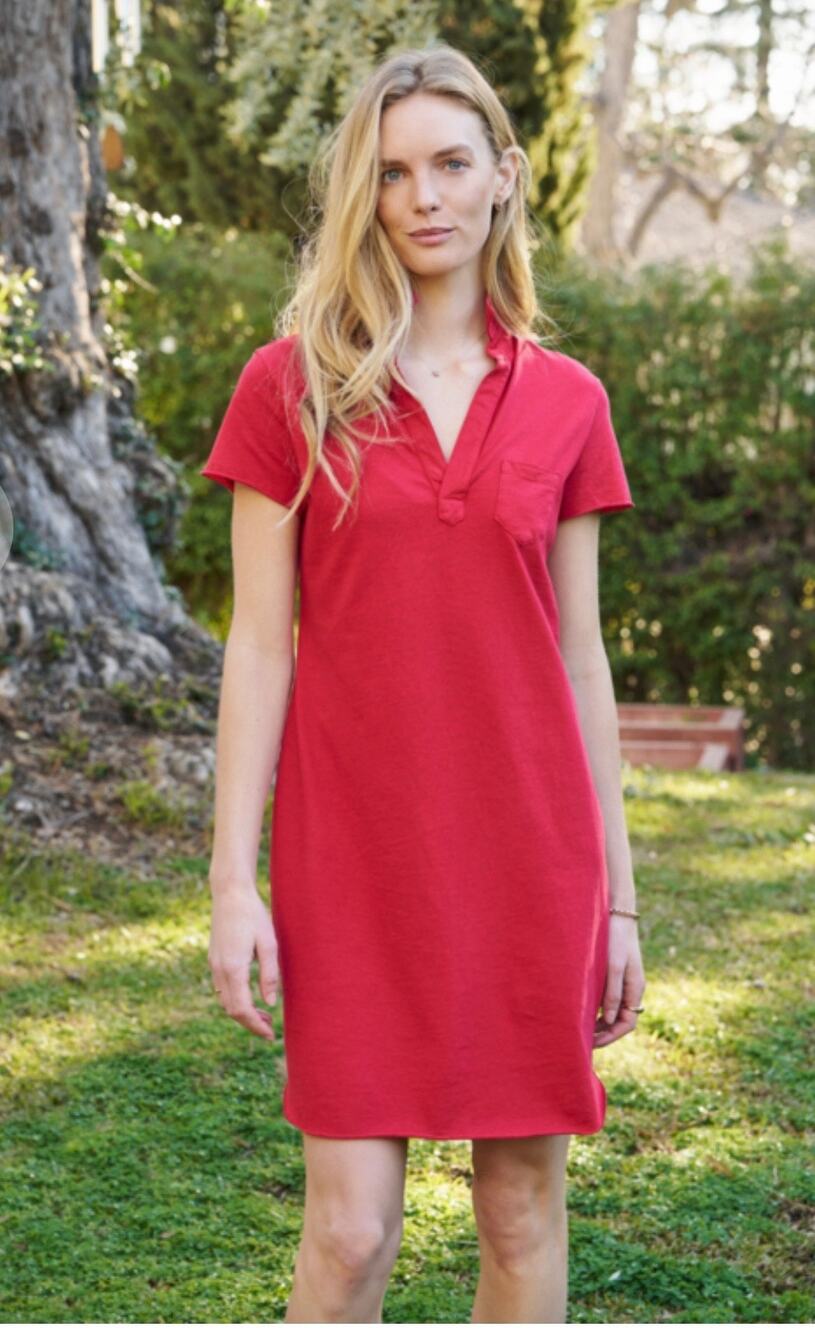 FRANK & EILEEN LAUREN Red Polo Dress - Size Large preowned